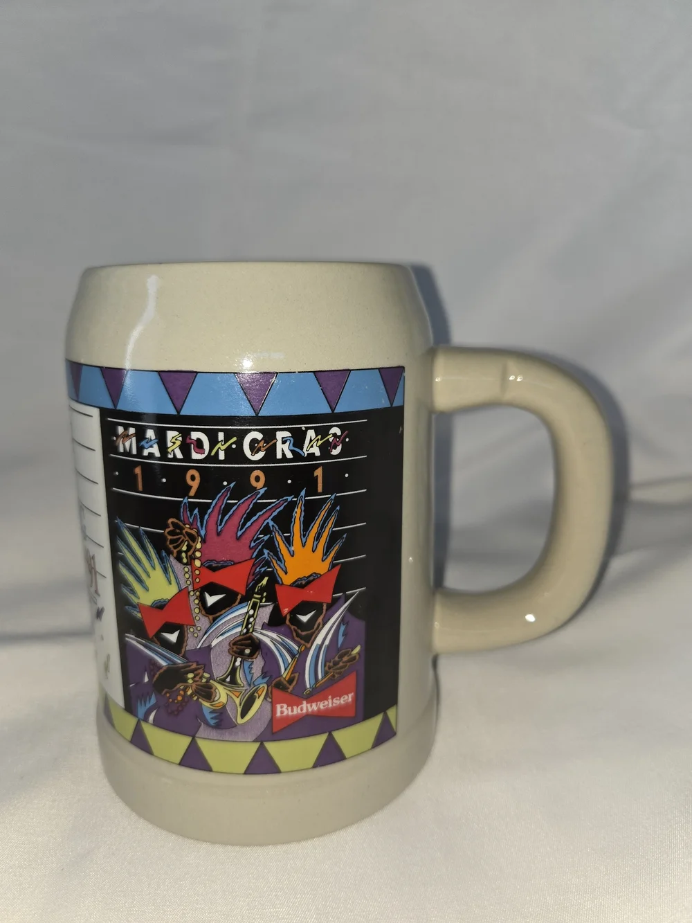 Budweiser Beer Mardi Gras 1991 Collectors Mug Stein West Germany Limited Edition